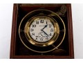 Antique Waltham Nautical Chronometer In Wooden Case