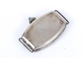 18k White Gold Antique Tonneau Shaped Watch Case, As Is Condition