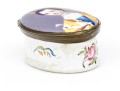 Antique Oval Battersea Box, Maria Gunning Portrait Theme