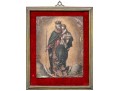 Antique Paint On Copper Plate, Madonna And Child