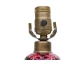 Vintage Bohemian Style Red Cut To Clear Vasiform Table Lamp