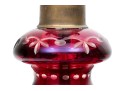 Vintage Bohemian Style Red Cut To Clear Vasiform Table Lamp