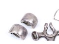 Lot Of Three Handsome Sterling Silver Jewelry Pieces, Including Lalalounis And Taxco, Ring Size 5.75