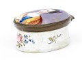 Antique Oval Battersea Box, Maria Gunning Portrait Theme