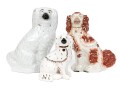 Collection Of Three Staffordshire Dog Figures