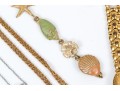Lot Of Assorted Costume Jewelry Pieces, Including A Trifari Brooch