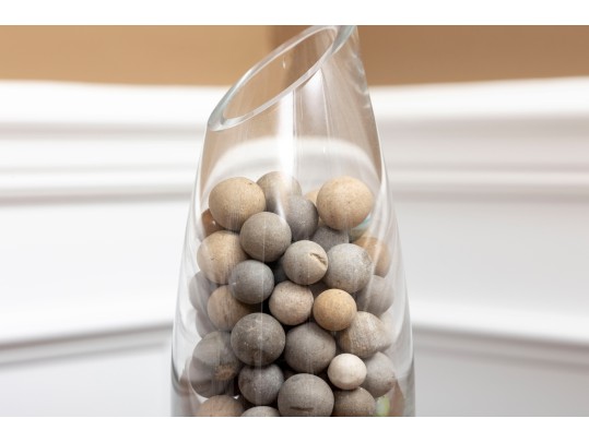 French Antique Clay Stone Marbles