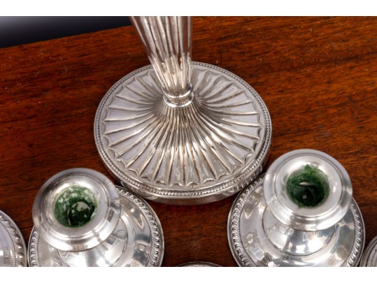 Five Pairs Of Rare Weighted Victorian Style Sterling Candlesticks