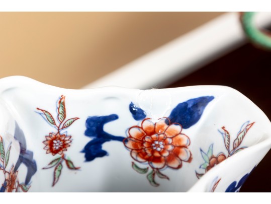 Set Of Five Large Octagonal Reproduction Ironstone China Welsh Graduated Hydra Pitchers 