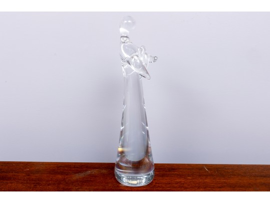 Tall, Madonna & Child Signed Swedish Crystal Figurine