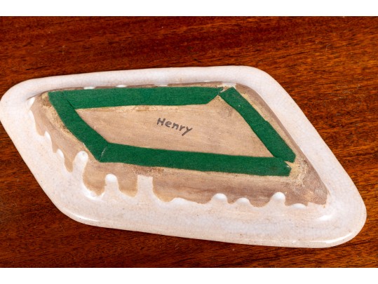 Studio Pottery Ashtray Dish, Signed “Henry” 