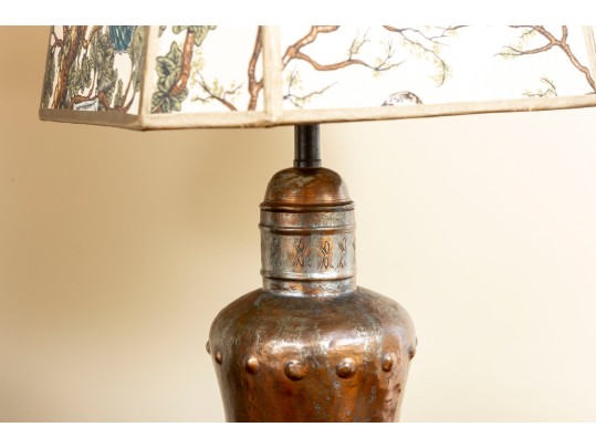 Stylish Metal Table Lamps With Illustrative Shades