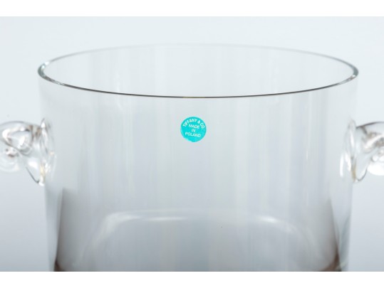 Tiffany & Co. Scroll-Handled Crystal Ice Bucket