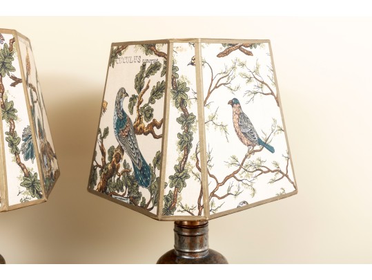 Stylish Metal Table Lamps With Illustrative Shades