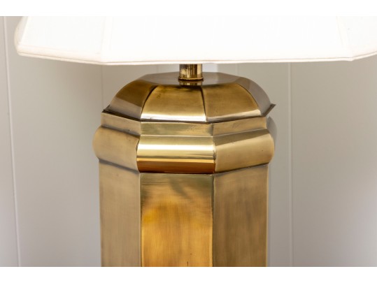 Vintage Chinoiserie Brass Table Lamp