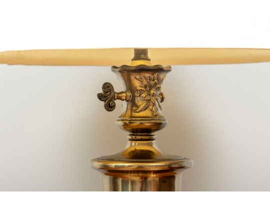 French Inspired Brass Floral Table Lamp