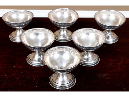 Six Antique Sterling Silver Sherbet Cups