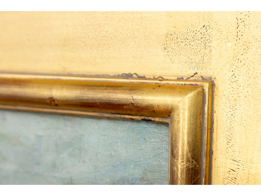 Hattie Hutchcraft Hill (1847 - 1921) Dusk Harbor Oil Painting