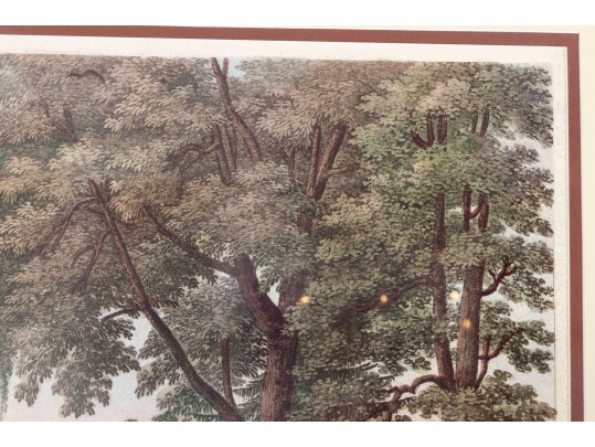 Large Vintage Reproduction Engraving Of Christinehof Castle