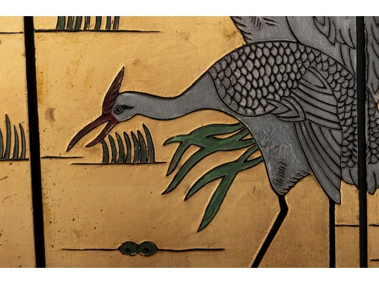 Chinese 4-Panel Coromandel Wall Hanging Screen