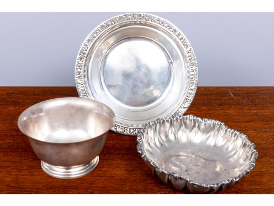 Trio Of Sterling Silver Dishes