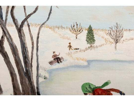 Virginia Mae Love (American [NC] 1958 - 2020) Untitled Oil On Board Painting