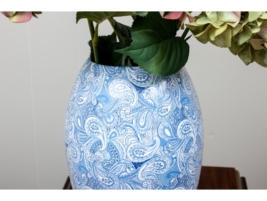Molin France Ceramic Paisley Motif Vase