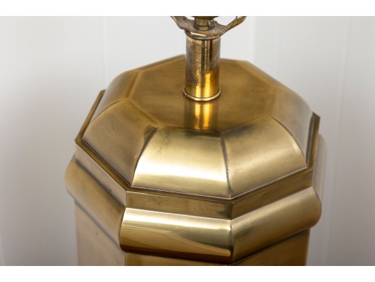 Vintage Chinoiserie Brass Table Lamp