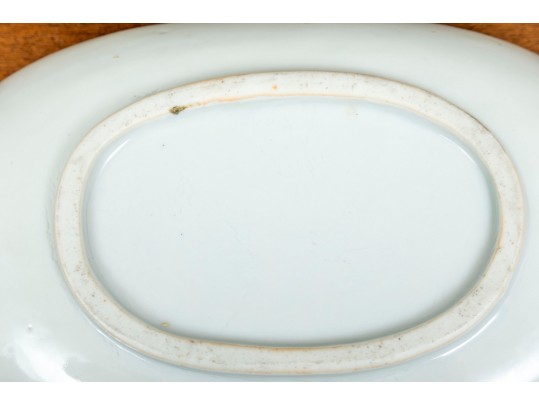 Oriental Kutani-Style Porcelain Oval Dish