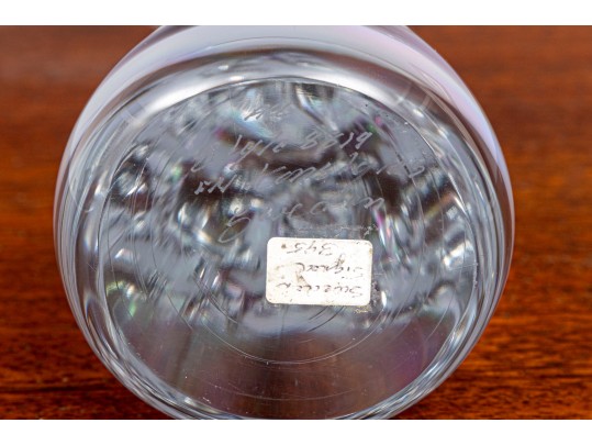 Tall, Madonna & Child Signed Swedish Crystal Figurine