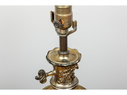 French Inspired Brass Floral Table Lamp