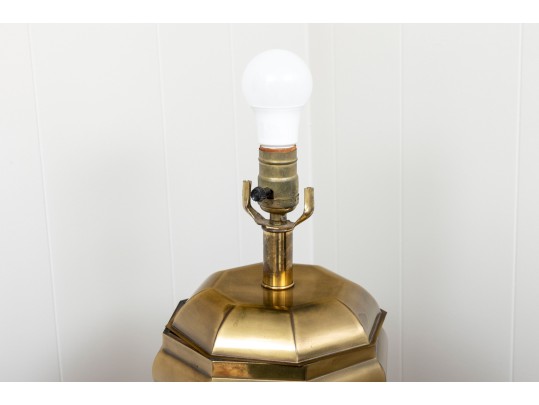 Vintage Chinoiserie Brass Table Lamp