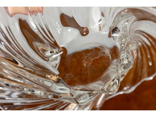 Val Saint Lambert Crystal Candlesticks & Mikasa Belle Bowl