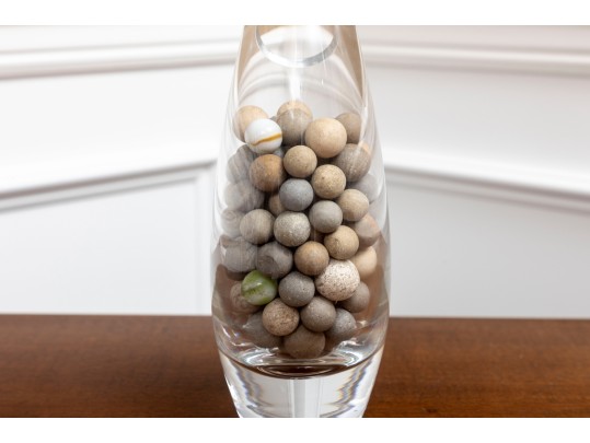 French Antique Clay Stone Marbles