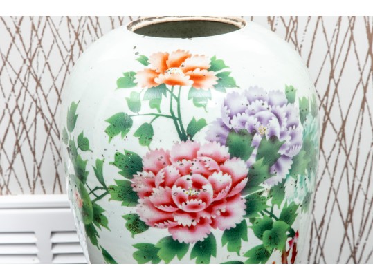 Famille Rose Porcelain Jar With Stand