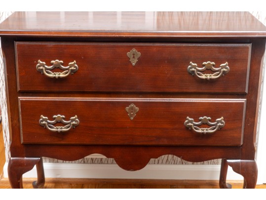Quality Queen Anne Style Cherry Lowboy