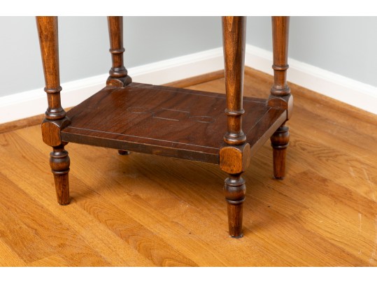 Traditional Glass-Topped Nightstand