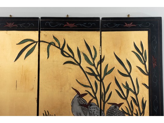 Chinese 4-Panel Coromandel Wall Hanging Screen