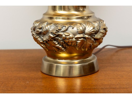 French Inspired Brass Floral Table Lamp