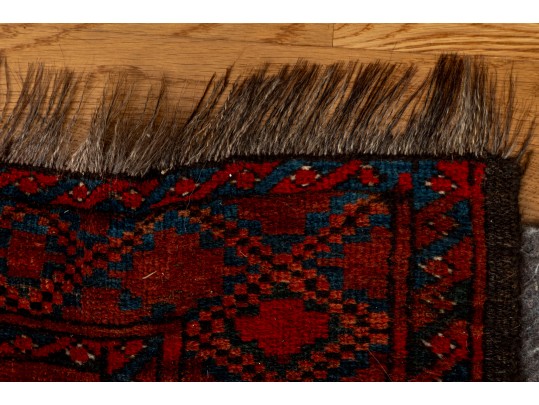 Hand-Woven Esari Turkmen Style Antique Rug With Fringe (8'1