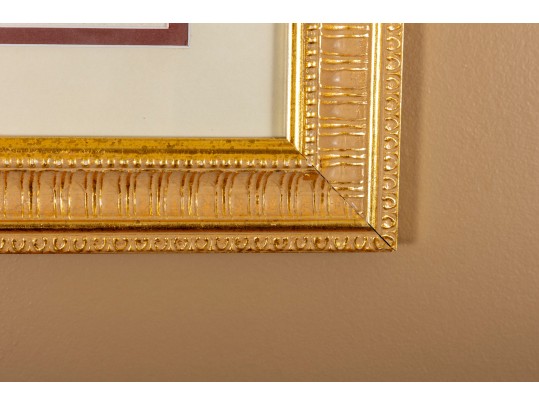 Large Vintage Reproduction Engraving Of Christinehof Castle