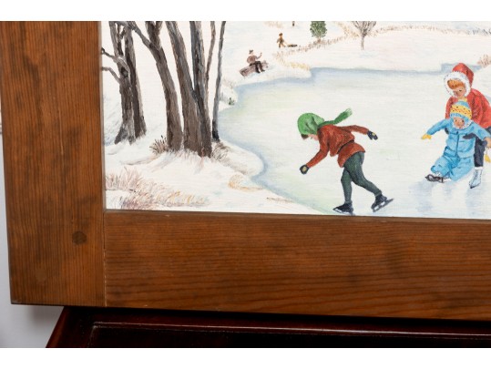 Virginia Mae Love (American [NC] 1958 - 2020) Untitled Oil On Board Painting