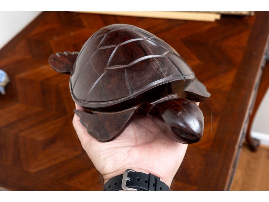 Hand-Carved Ironwood Mesquite Turtle