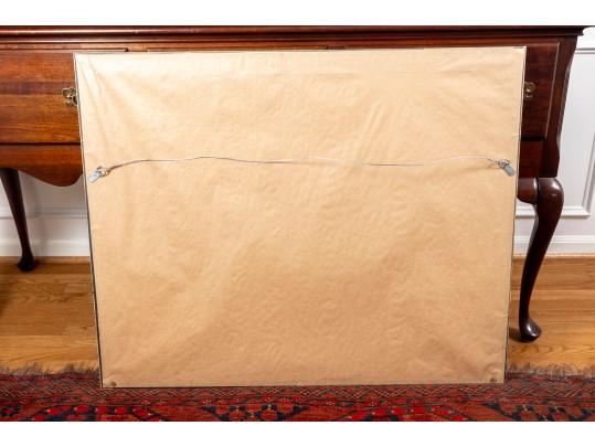 Large Vintage Reproduction Engraving Of Christinehof Castle