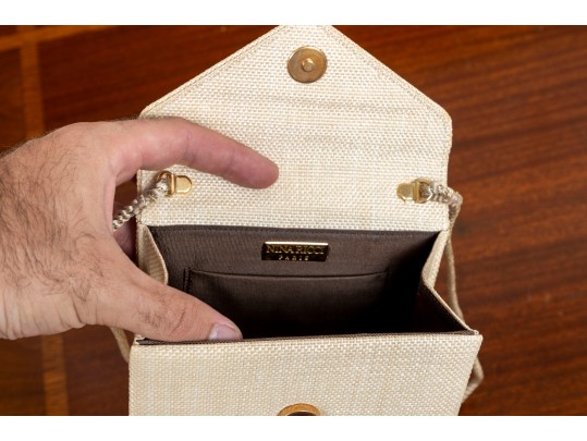 Nina Ricci, Paris, Pochette Evening Bag In Cream 