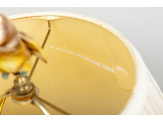 French Inspired Brass Floral Table Lamp