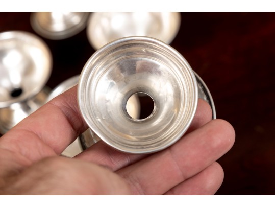 Six Antique Sterling Silver Sherbet Cups