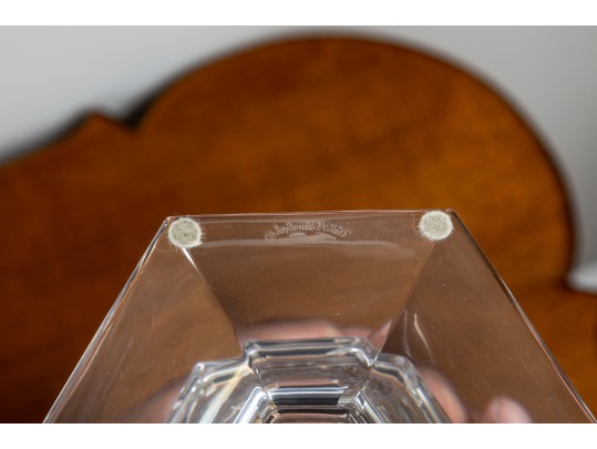 Val Saint Lambert Crystal Candlesticks & Mikasa Belle Bowl