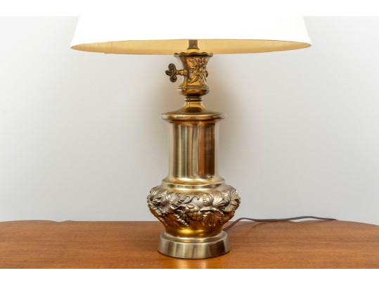 French Inspired Brass Floral Table Lamp