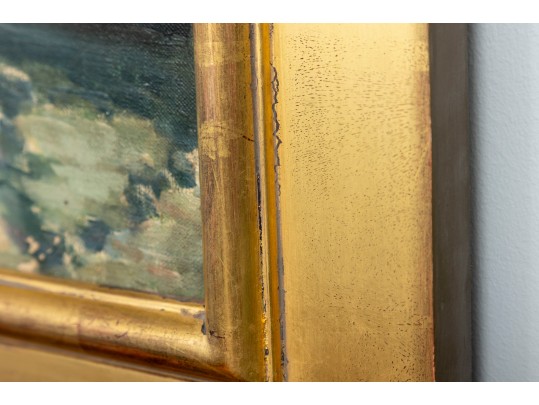 Hattie Hutchcraft Hill (1847 - 1921) Dusk Harbor Oil Painting